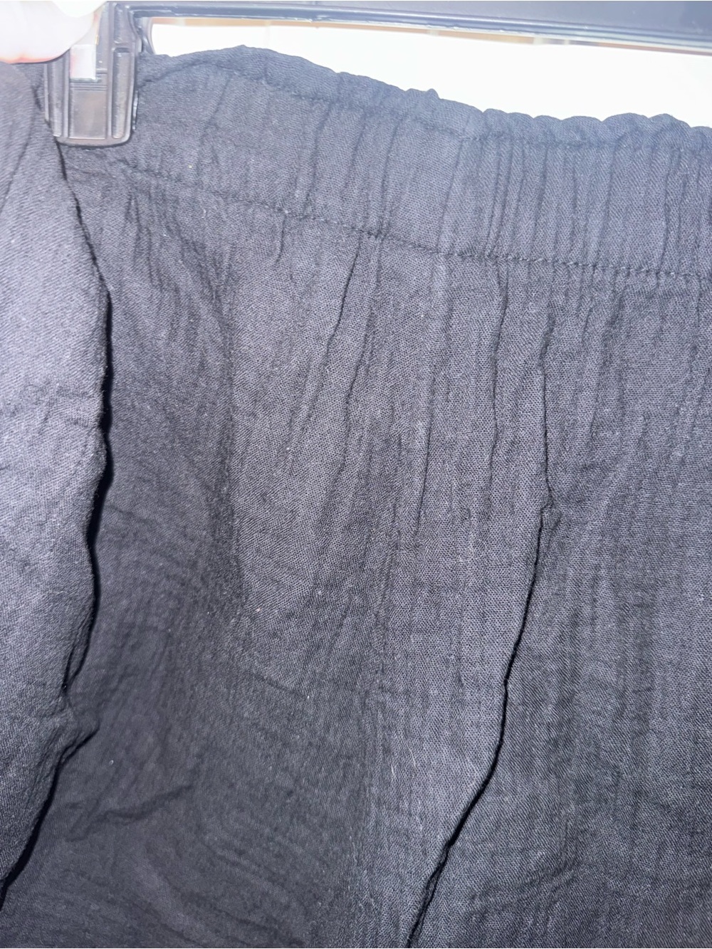 🖤 Gap Black Textured Pull-On Shorts Size Medium | Elastic Waist Casual Summer - Picture 3 of 4